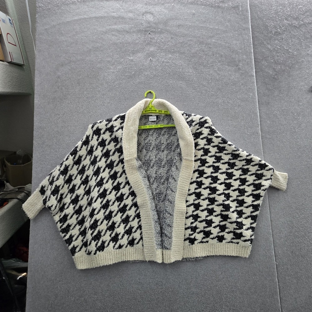 Maeve By Anthropologie Women Sweater OS Poncho Houndstooth Shawl Cardigan